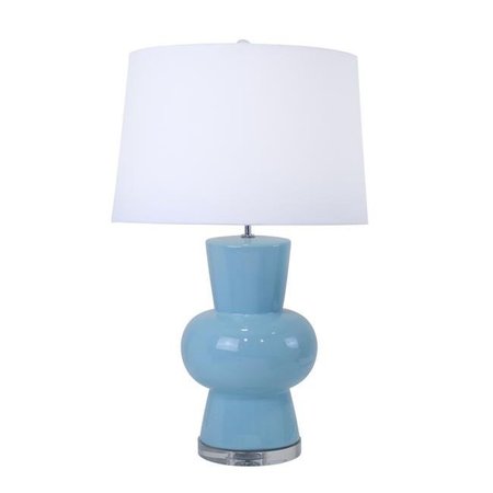 SAGEBROOK HOME Sagebrook Home 50094-01 28 in. Ceramic Single Gourd Table Lamp; Light Blue 50094-01